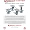 Service Caster 4" Stainless Steel Double Pedal Floor Truck Lck w/Top Plate SCC-SSFL400DP - alternate 5